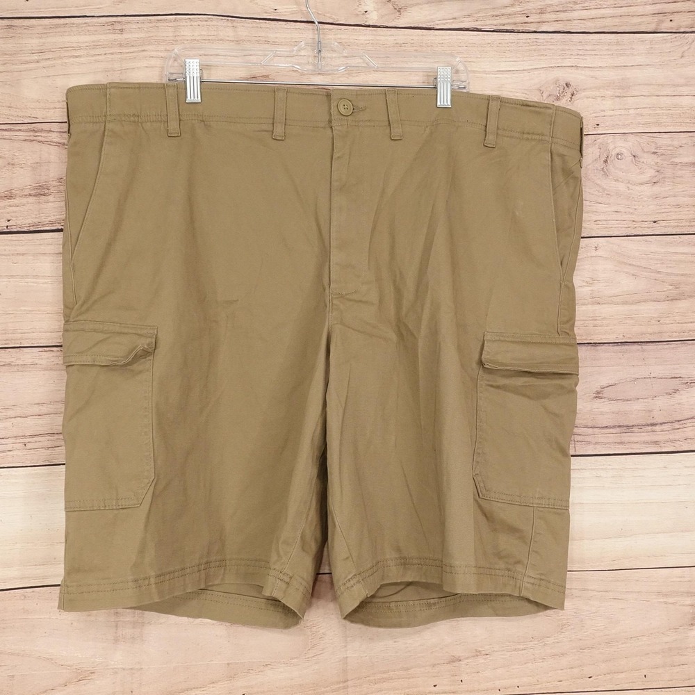 Lee Cargo Shorts Mens 48 Beige Cotton Stretch Extreme Comfort 10 Inseam Casual